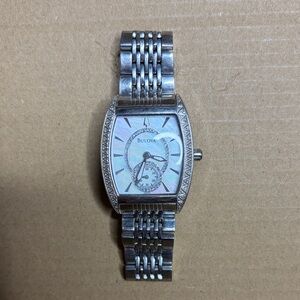 Bulova Silver Timepiece with Crystal Details